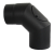 Колено КПД угол 90° стальное (08ПС/2 мм) ф150 черный